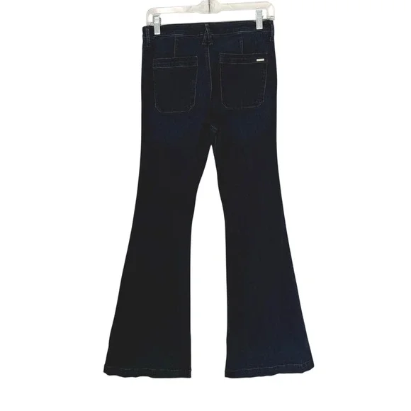 Abercrombie & Fitch High Rise Wide Leg Flare Wash Flare Jeans Size 29/33R - Picture 4 of 9